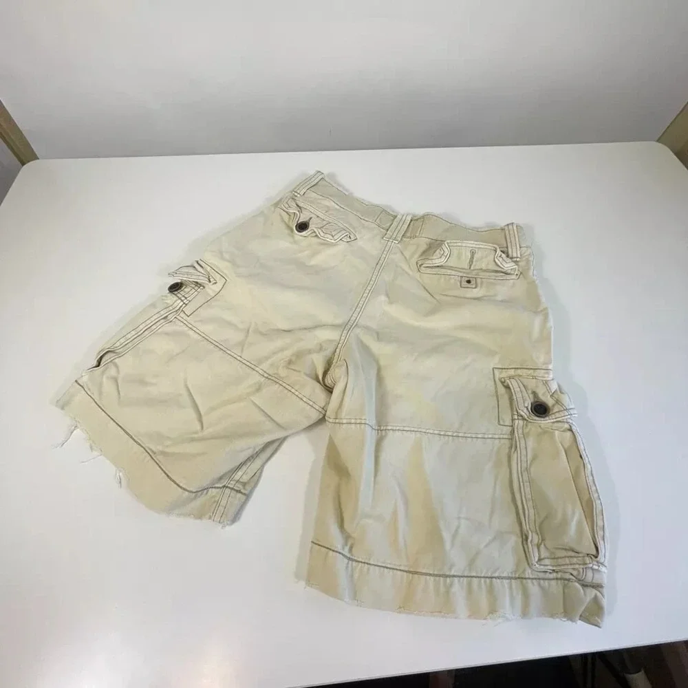 American Eagle‎ Live Your Life Cargo Shorts Mens Size 30 Beige Vintage Y2K 90s